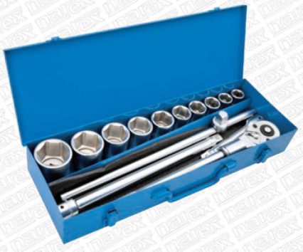 Sada hlavic a ovladačů 3/4", NAREX-SADA, 14-dílná, 3/4"- HS006042