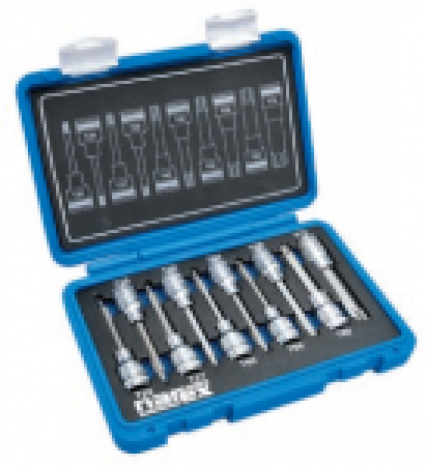 Sada zástrčných prodloužených hlavic 1/2" - TORX - 100 mm