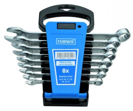 Sada očkoplochých klíčů palcová-plast.držák DIN 3113, 230406.612-3113 NAREX, 12-dílná /1/4"-7/8"/